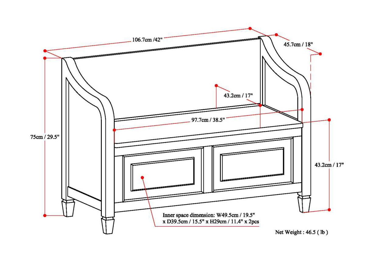 Connaught - Storage Bench by HouseOfZazla