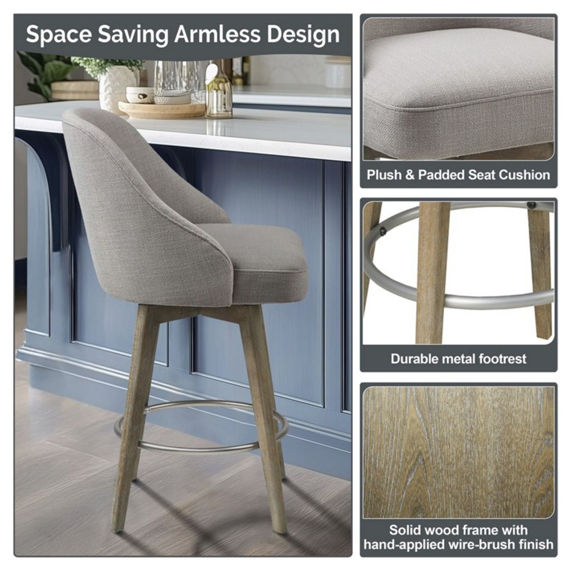 Counter Stool With Swivel Seat by Unique Piece Furniture