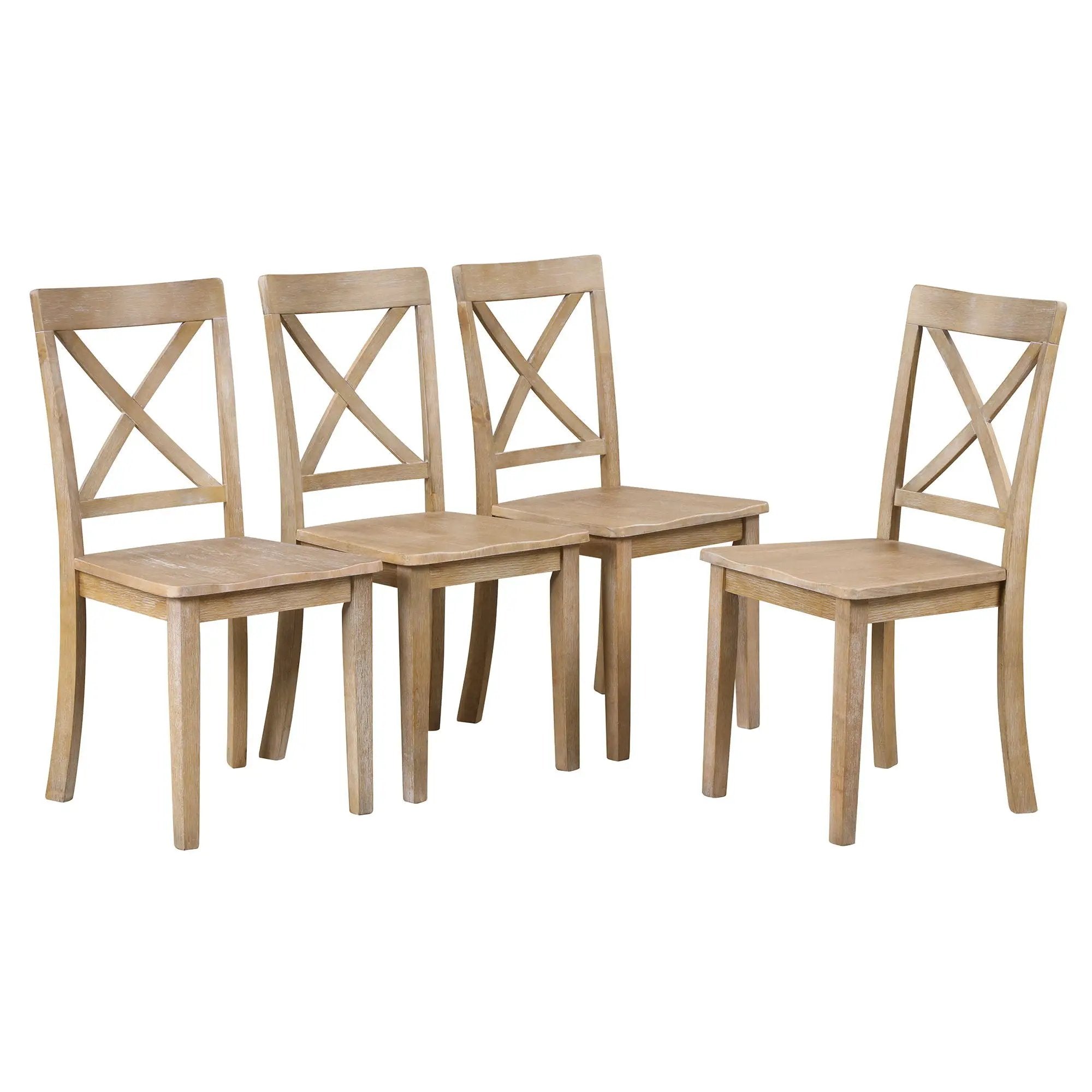 Modern Dining Table Set For 4, Round Table And 4 Kitchen Room Chairs, 5 Piece Kitchen Table Set For Dining Room, Dinette, Breakfast Nook by HouseOfZazla