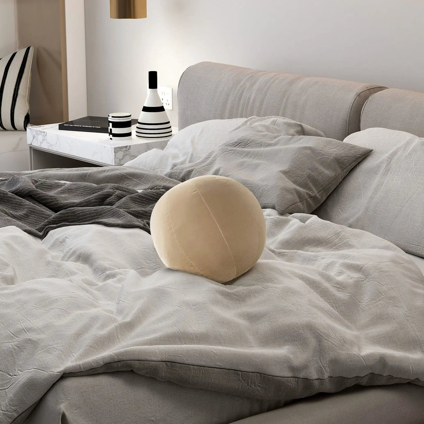 Luna - Round Sphere Accent Ball Throw Pillow by Unique Piece Furniture