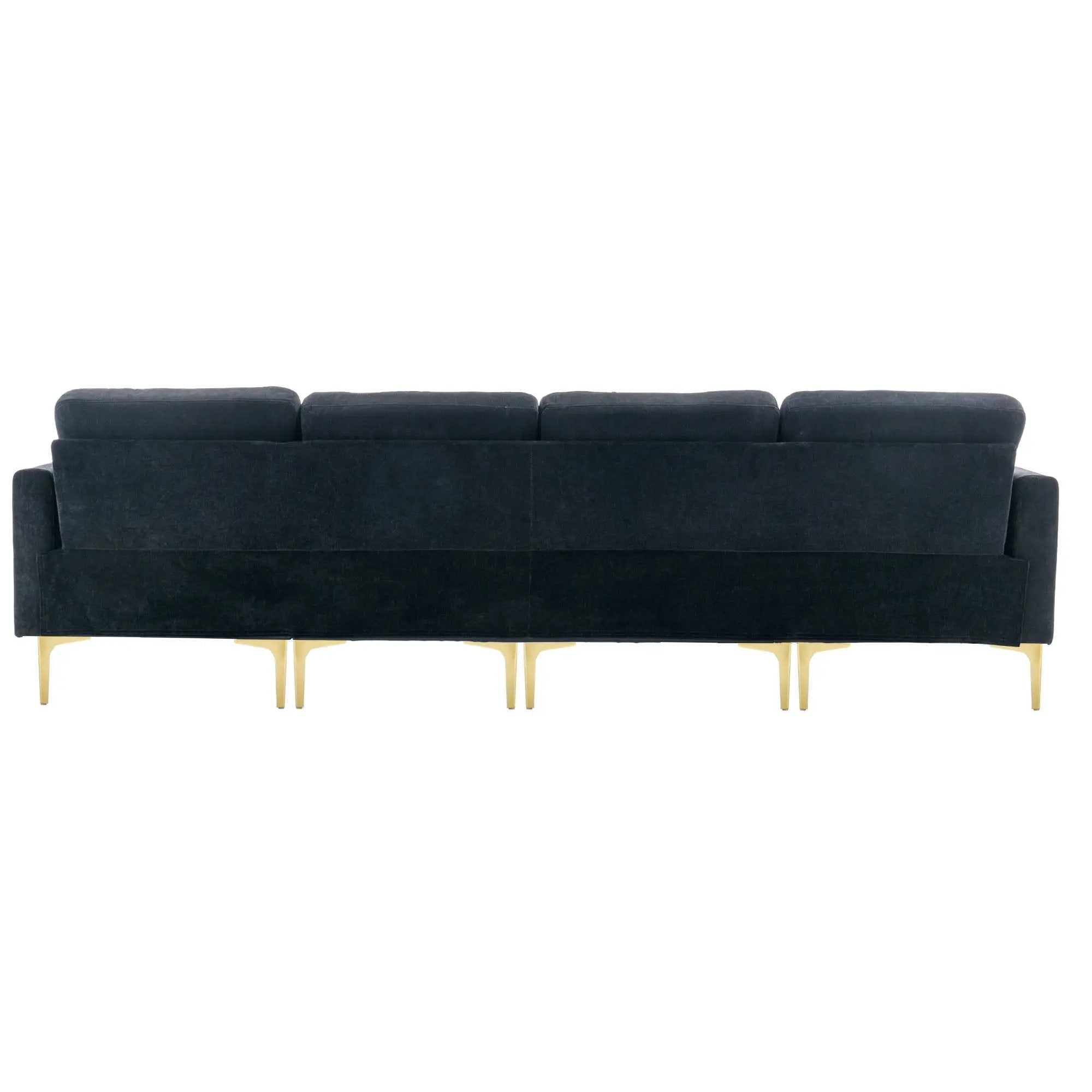 Modern L - Shape Convertible Sectional Sofa With Movable Ottoman by HouseOfZazla