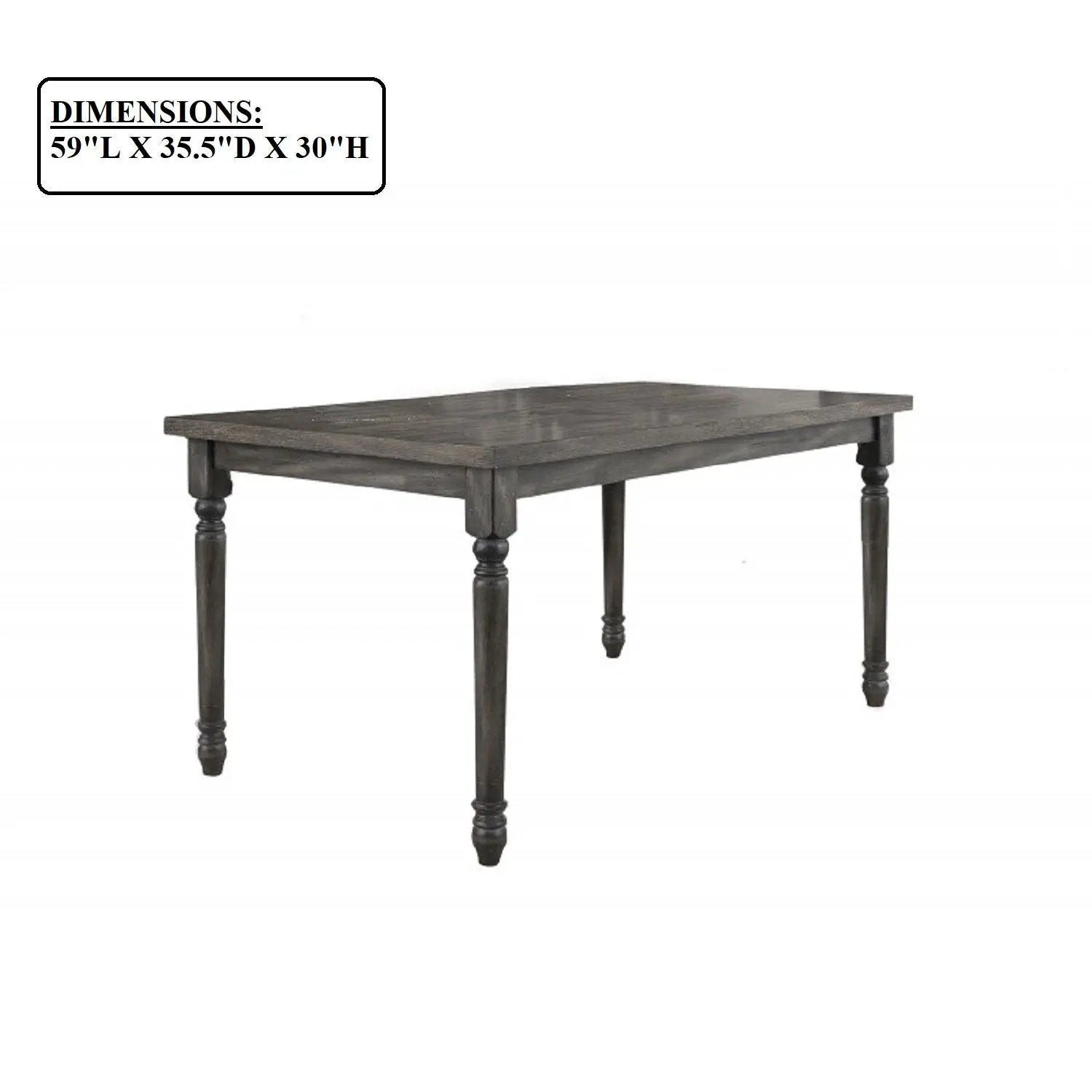 Rectangular Dining Table - Gray by HouseOfZazla