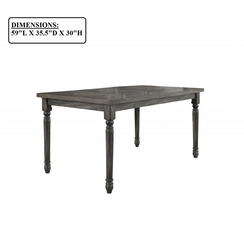 Rectangular Dining Table - Gray by HouseOfZazla