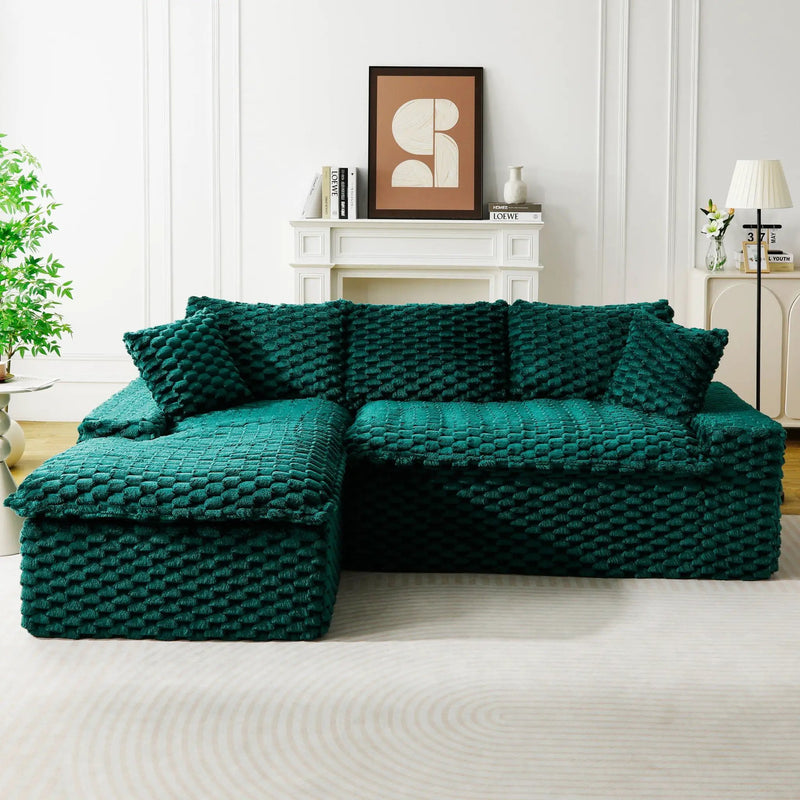 Modular Sofa, Convertible Twin Seat With Chaise Lounge by Unique Piece Furniture