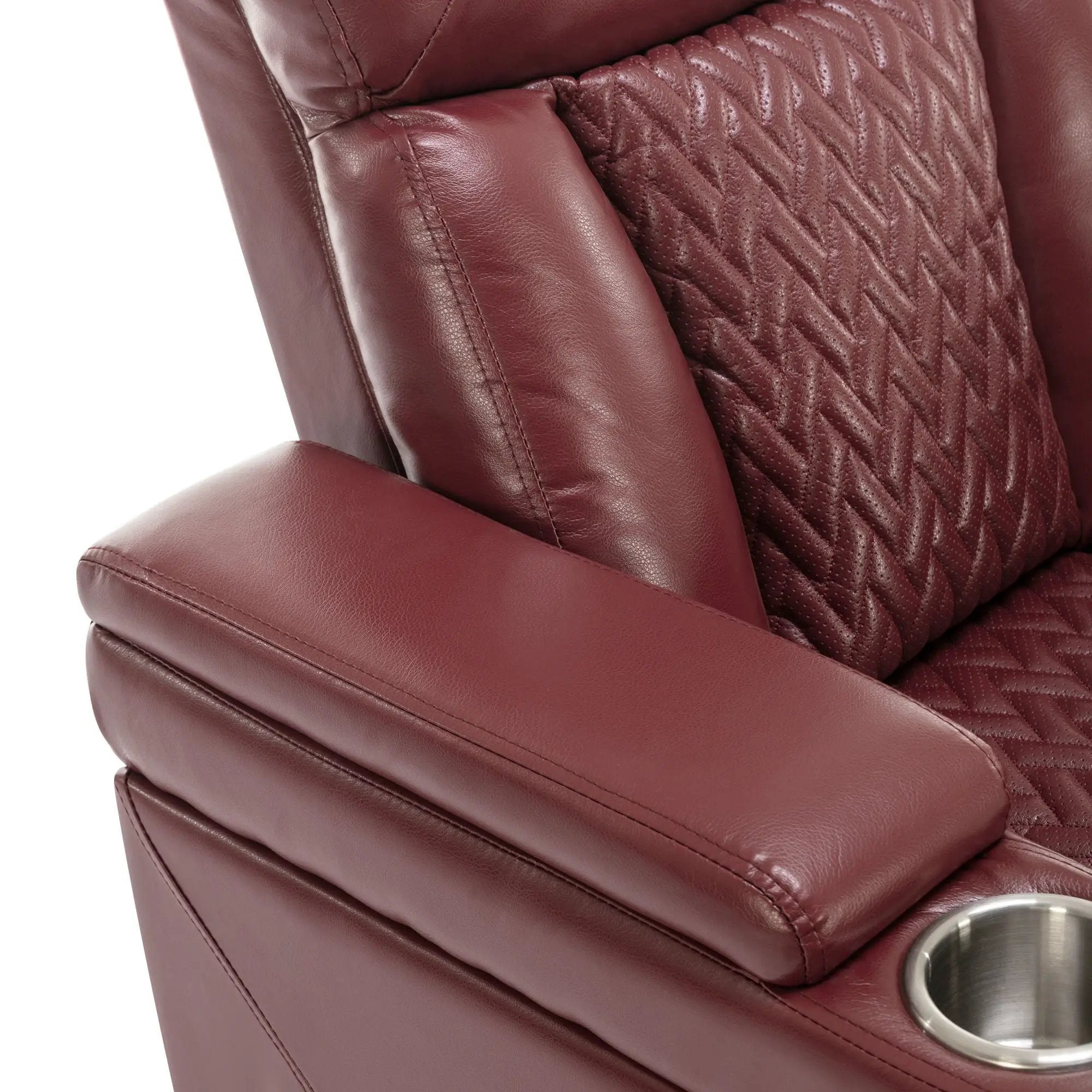 270 Degree Swivel Power Recliner With Tray Table, Phone Holder, Cup Holder, USB Port by HouseOfZazla