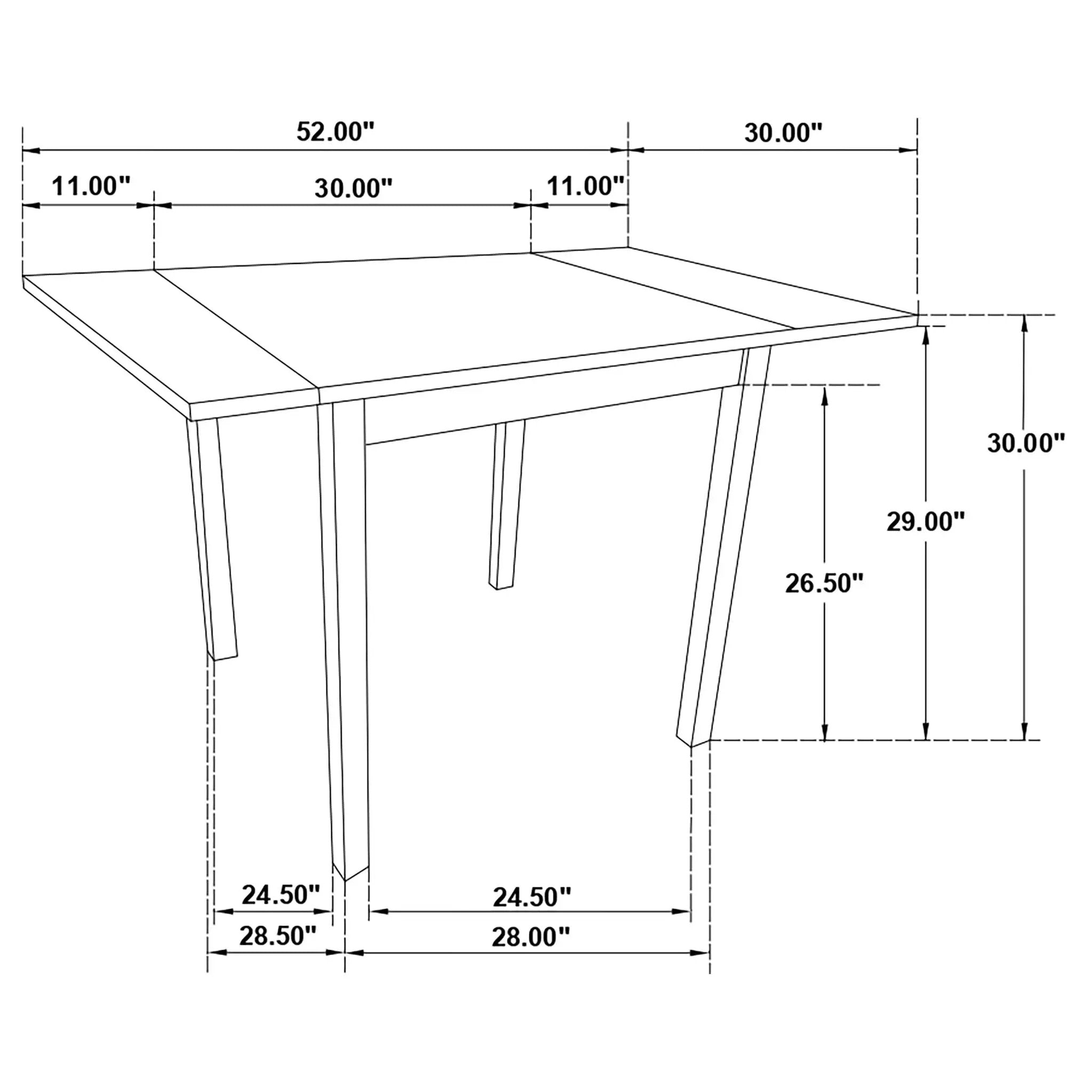 Dining Table With Drop Extension Leaf Table With Foldable Ends For Compact Spaces - Brown by HouseOfZazla