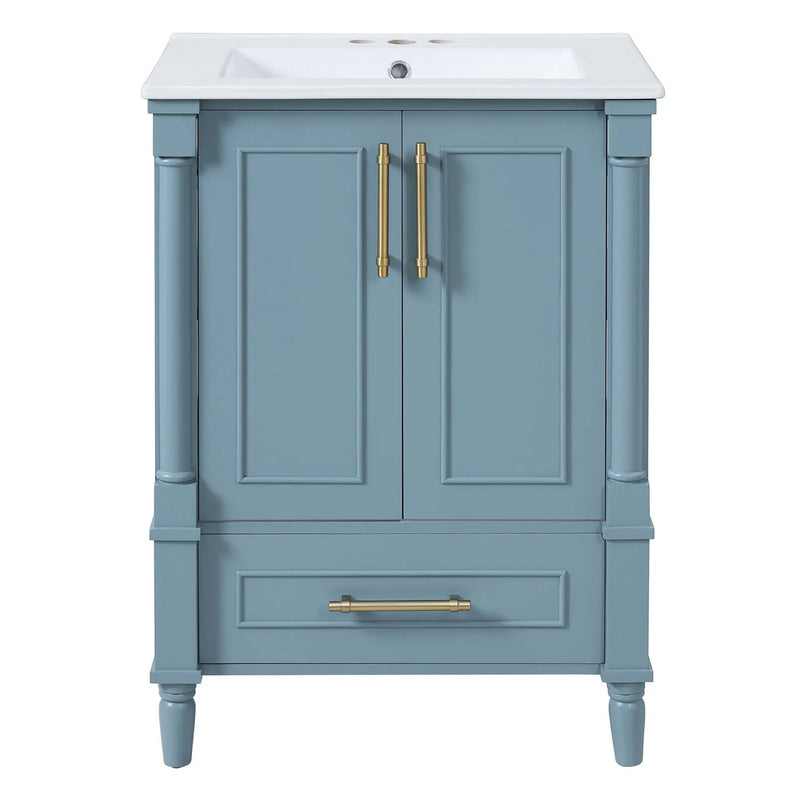 Bathroom Vanity With Ornate French Cylinder Legs, Soft Close Drawer by Unique Piece Furniture