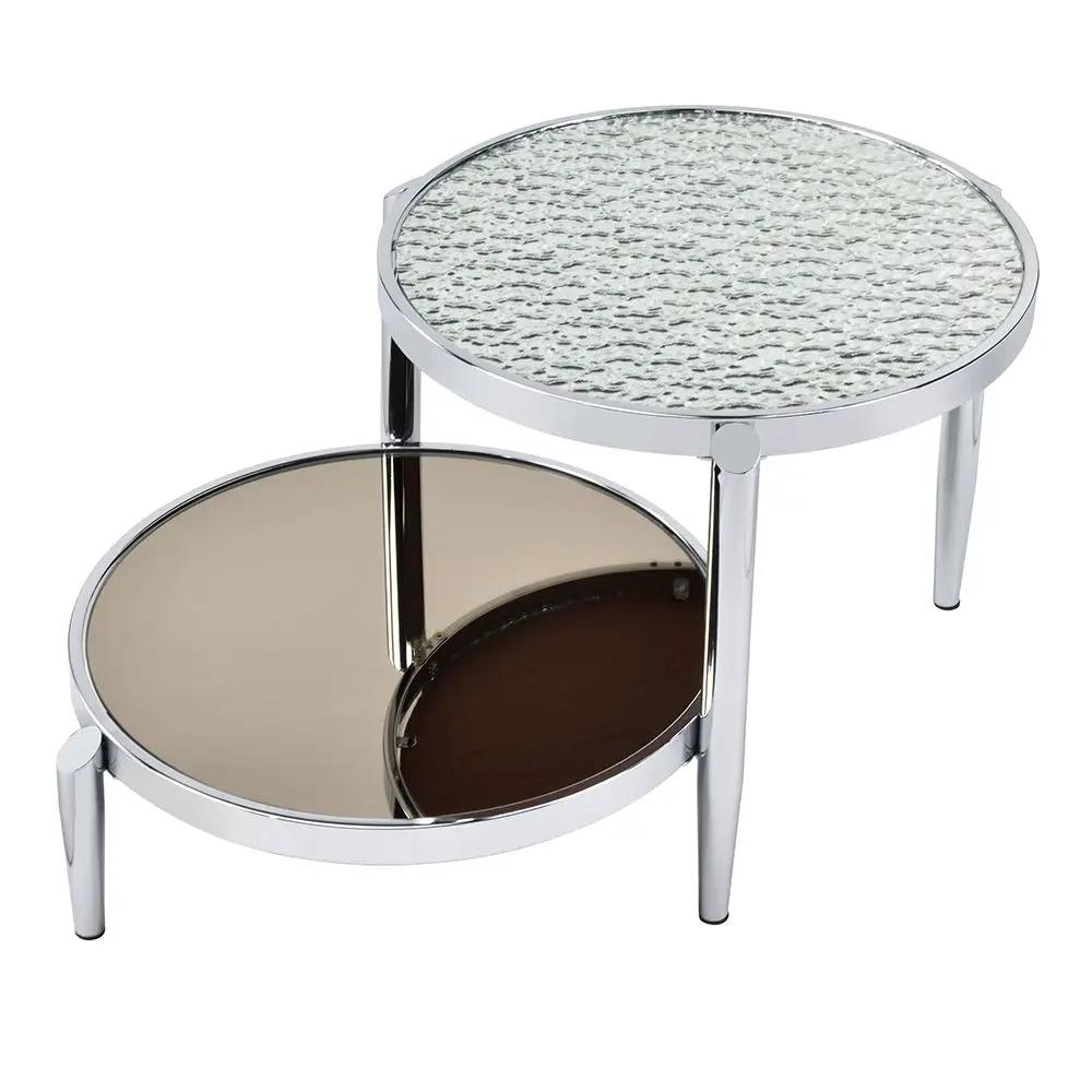 Abbe - Coffee Table - Glass & Chrome by Unique Piece Furniture