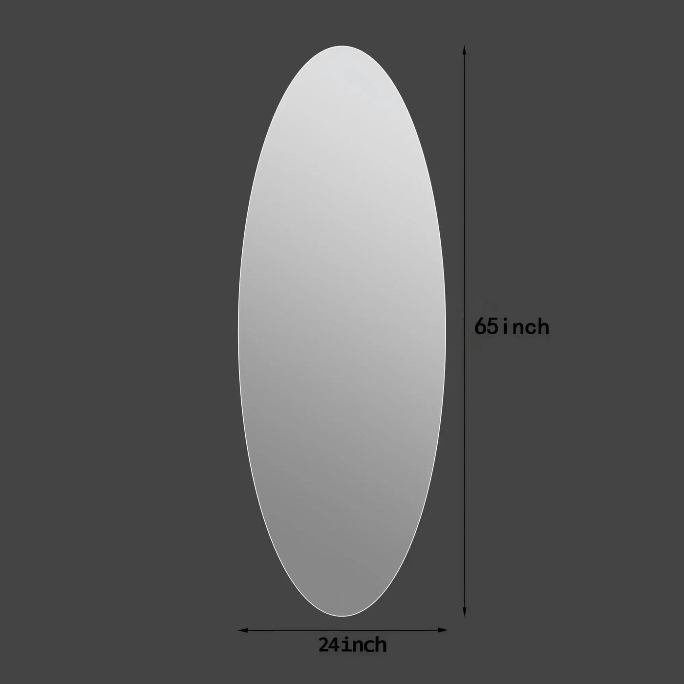 Modern Oval Full Length Wall Mirror by HouseOfZazla