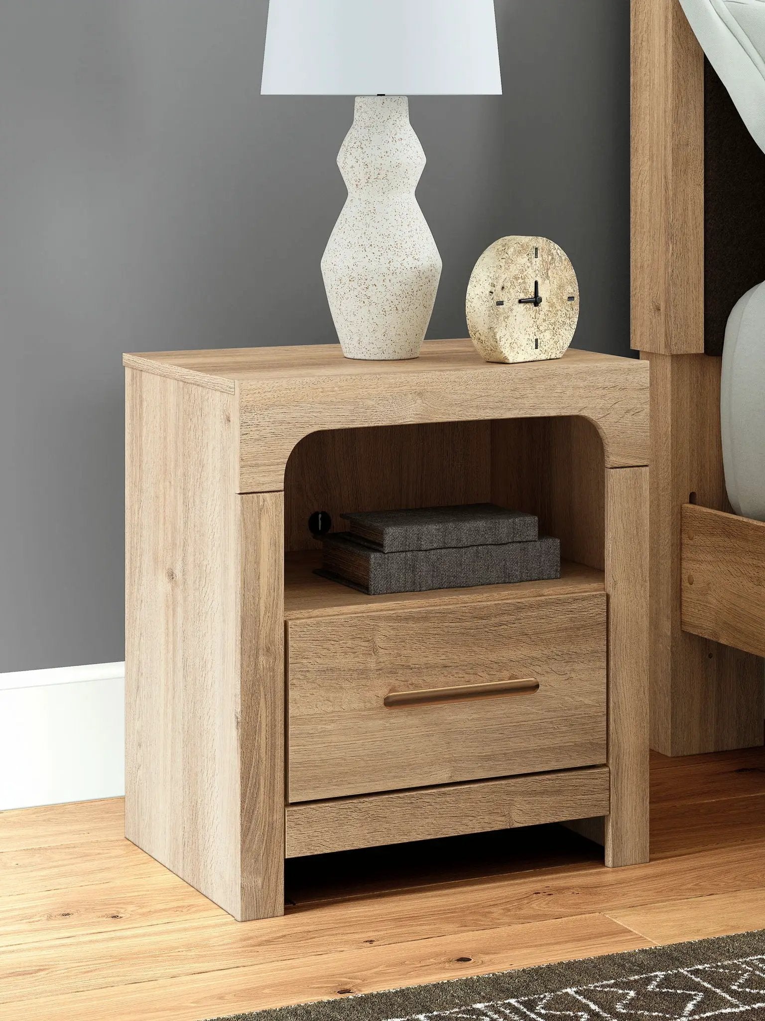 Kinlanni - One Drawer Night Stand - Tan by Unique Piece Furniture