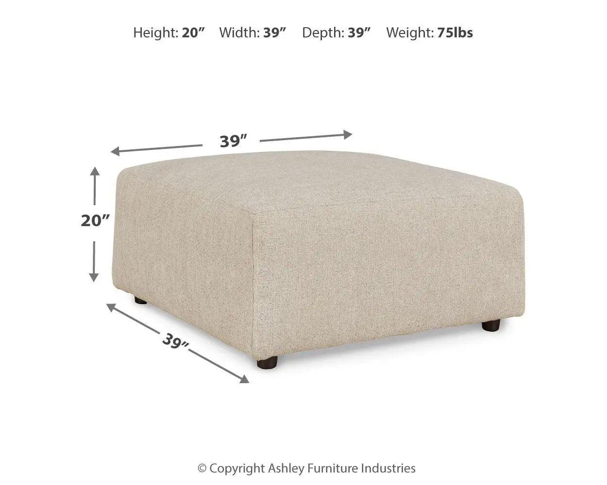 Edenfield - Oversized Accent Ottoman by Unique Piece Furniture