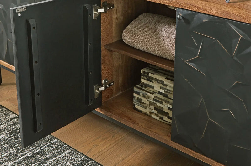 Dorannby - Accent Cabinet - Black / Brown by Unique Piece Furniture