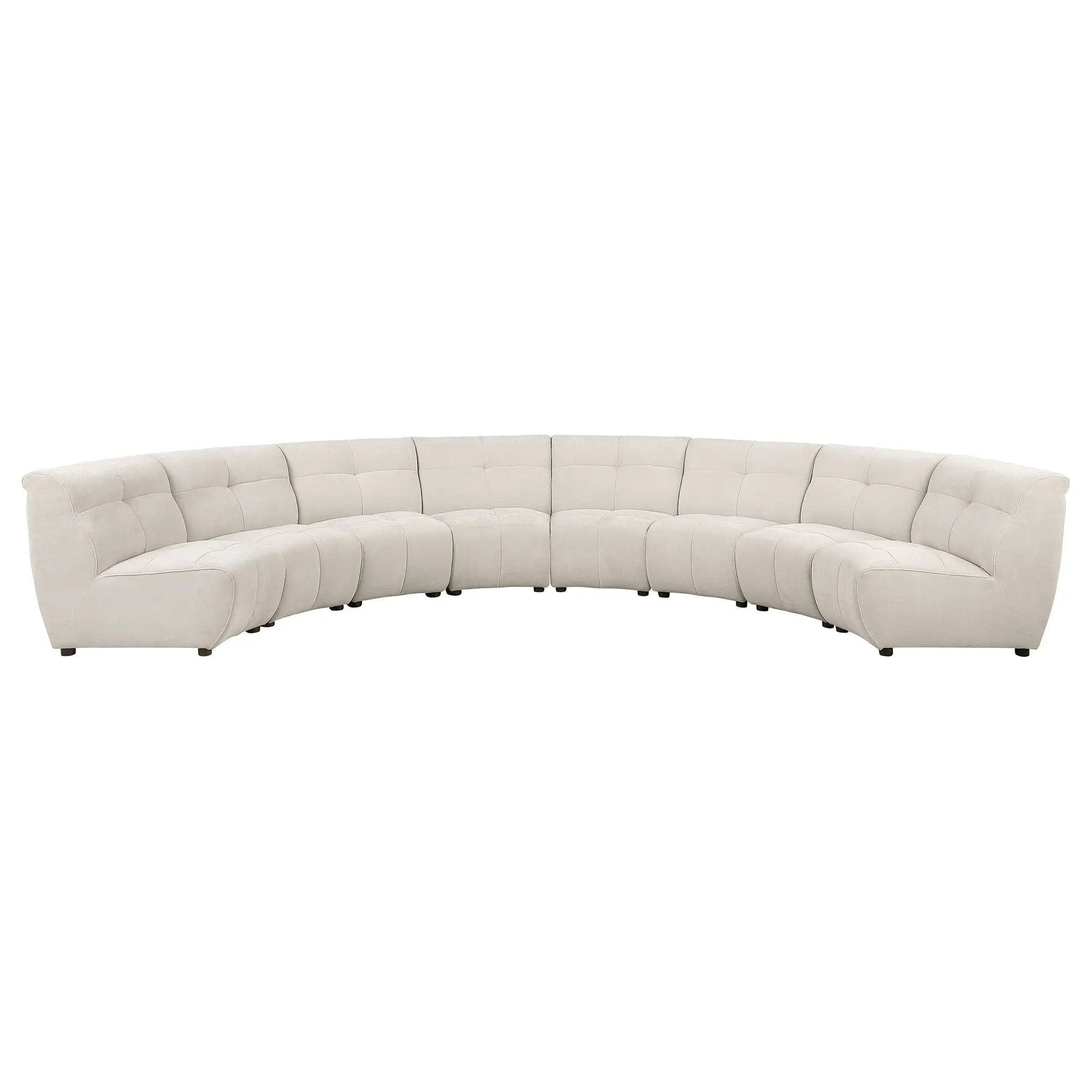 Charlotte 8-piece Upholstered Modular Sectional Sofa Ivory by Unique Piece Furniture