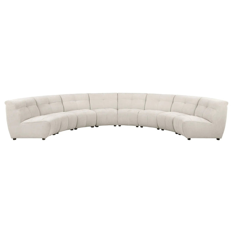 Charlotte 8-piece Upholstered Modular Sectional Sofa Ivory by Unique Piece Furniture