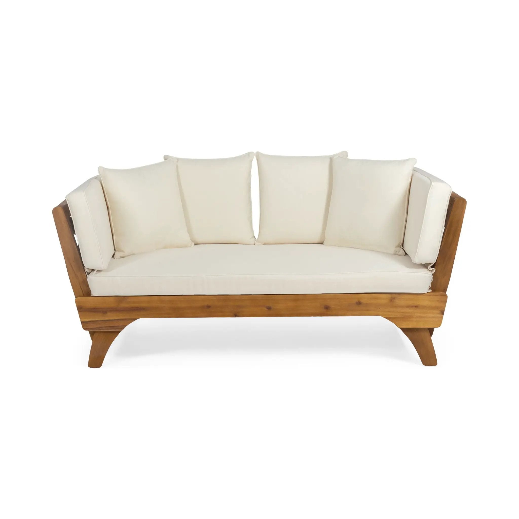Outdoor Acacia Wood Expandable Daybed With Cushions by HouseOfZazla