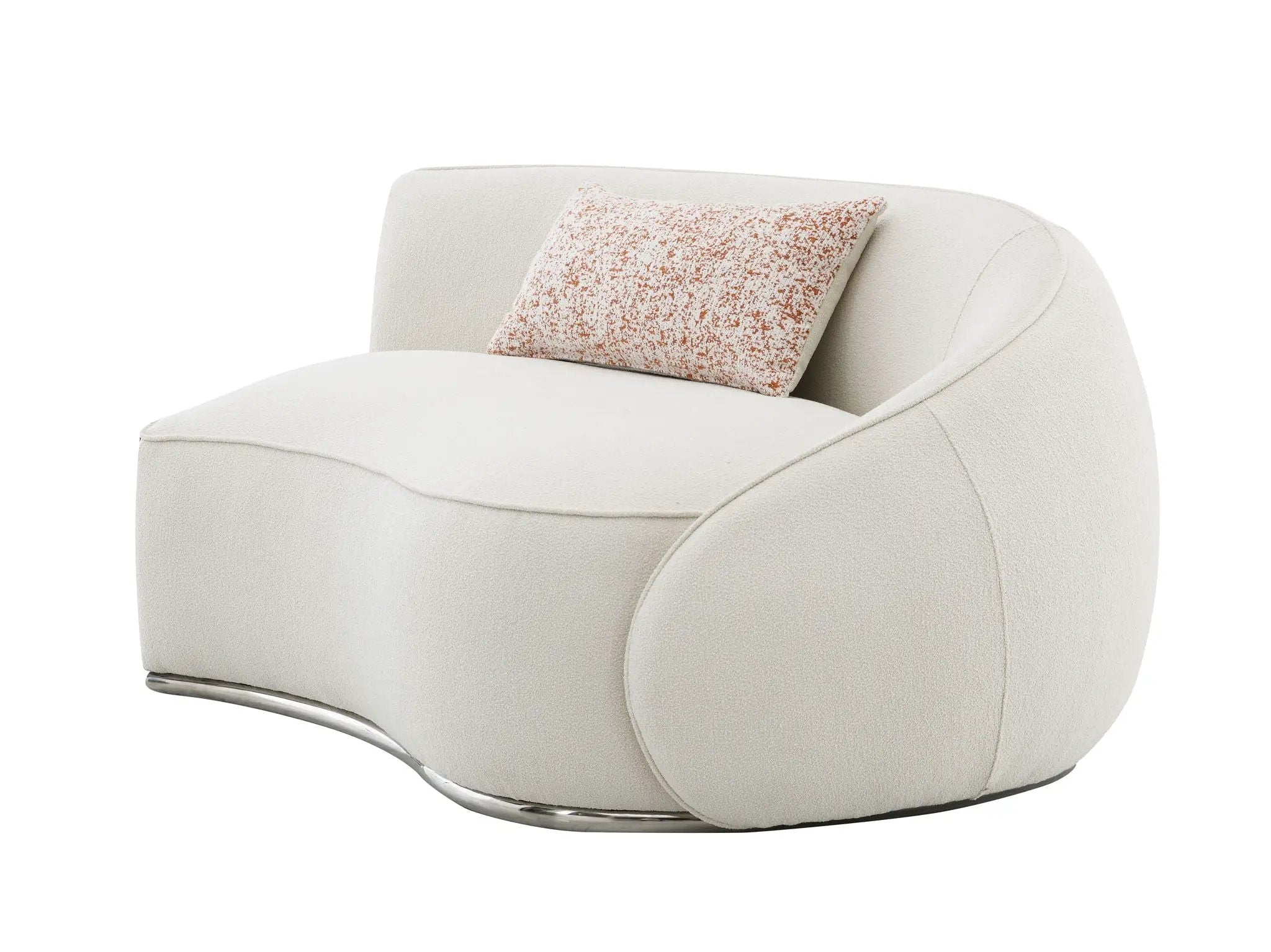 Sahara - Boucle Sectional Sofa With 3 Pillows - Beige by Unique Piece Furniture