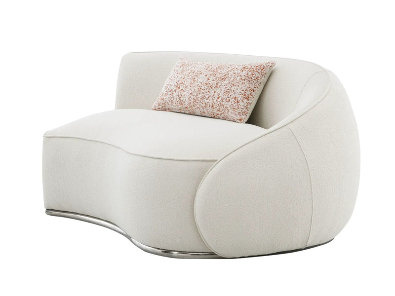 Sahara - Boucle Sectional Sofa With 3 Pillows - Beige by Unique Piece Furniture