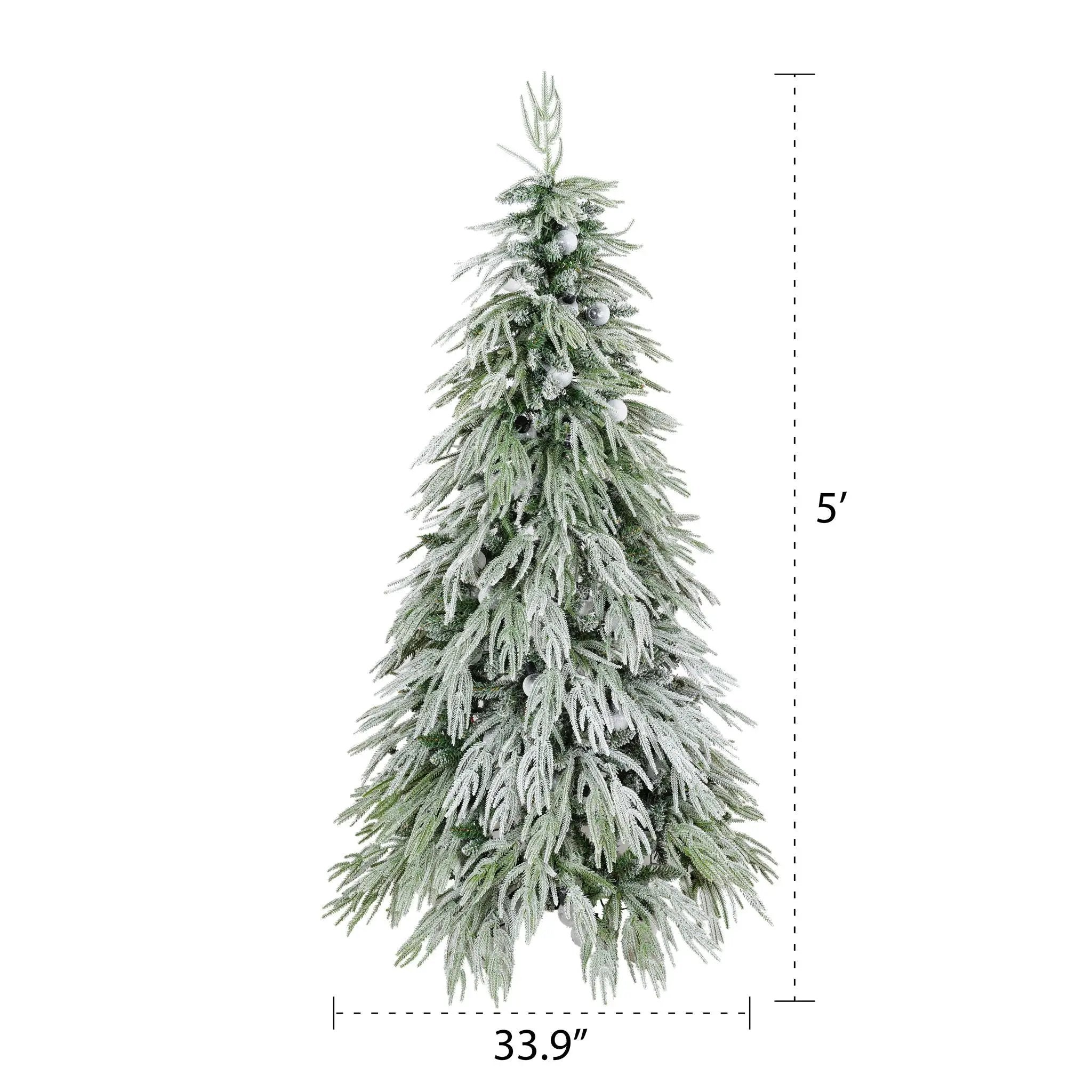 Snow Flocked Christmas Tree With LED Lights by HouseOfZazla