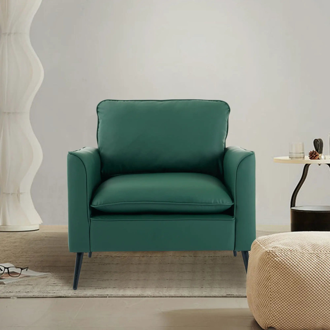 Nordic Retro Light Luxury Upholstered Sofa Chair by Unique Piece Furniture