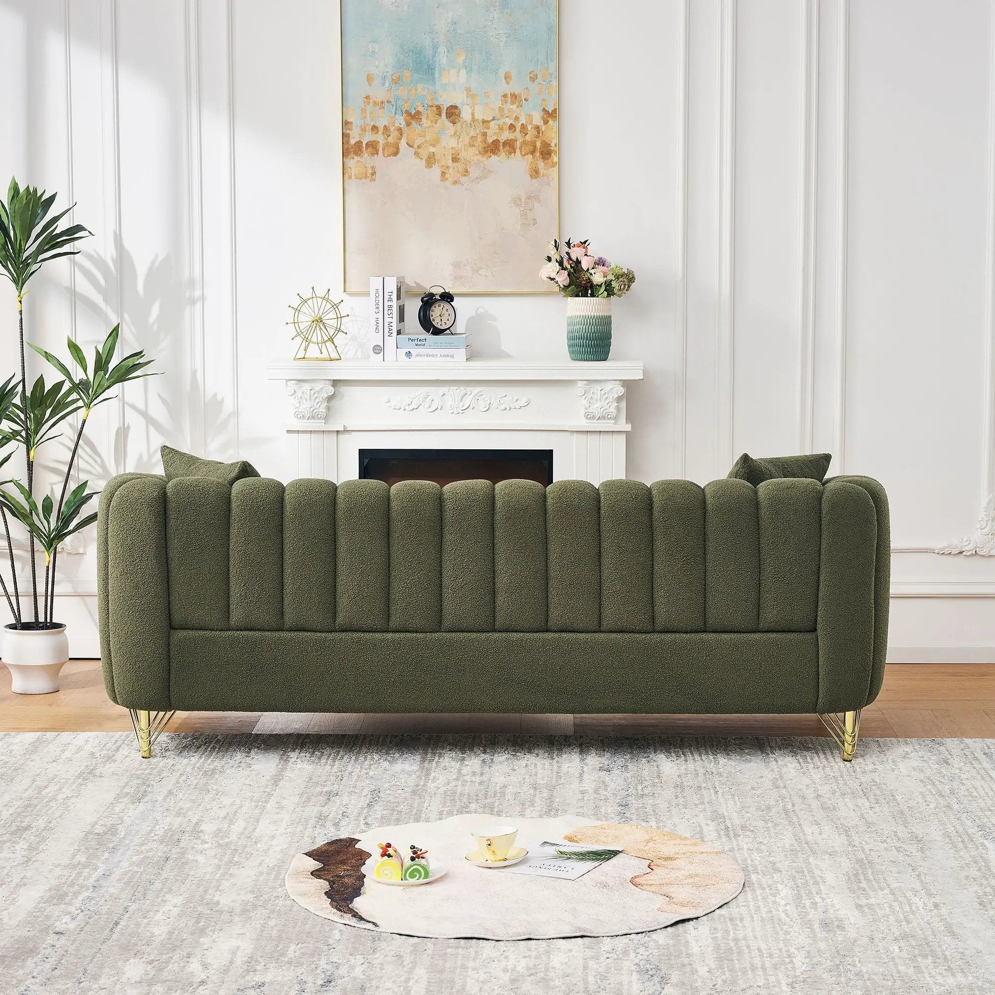Oversized Sofa, Deep Tufted Couch by Unique Piece Furniture