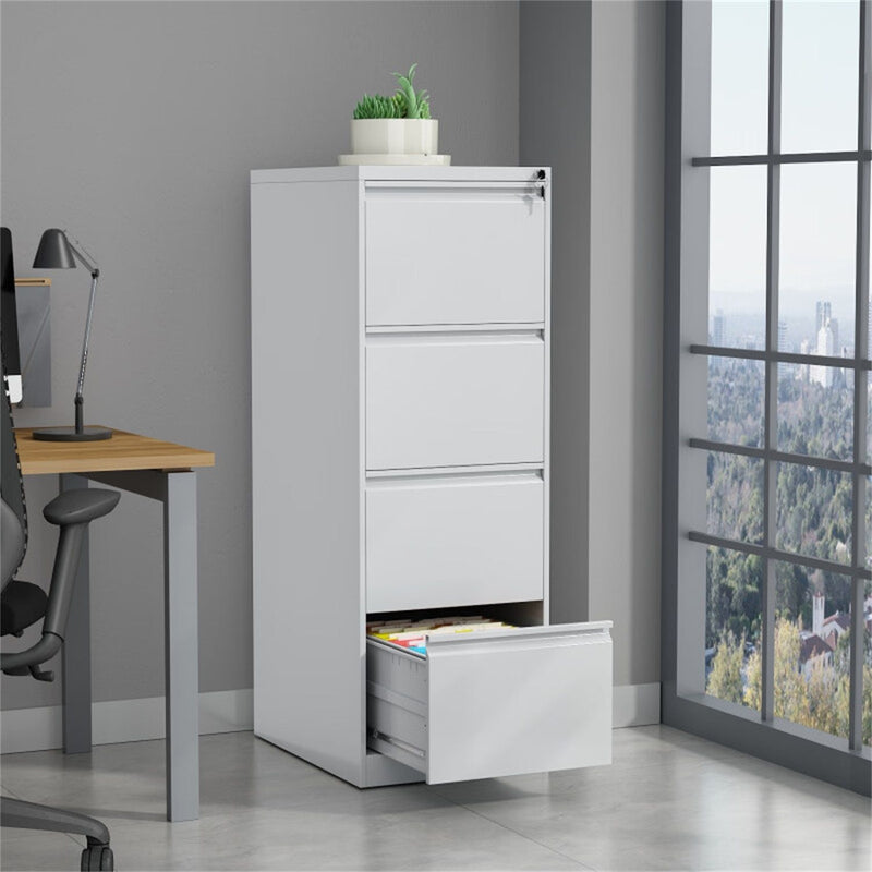 Durable Metal 3 Drawer File Cabinet With Lock For Office Storage by Unique Piece Furniture