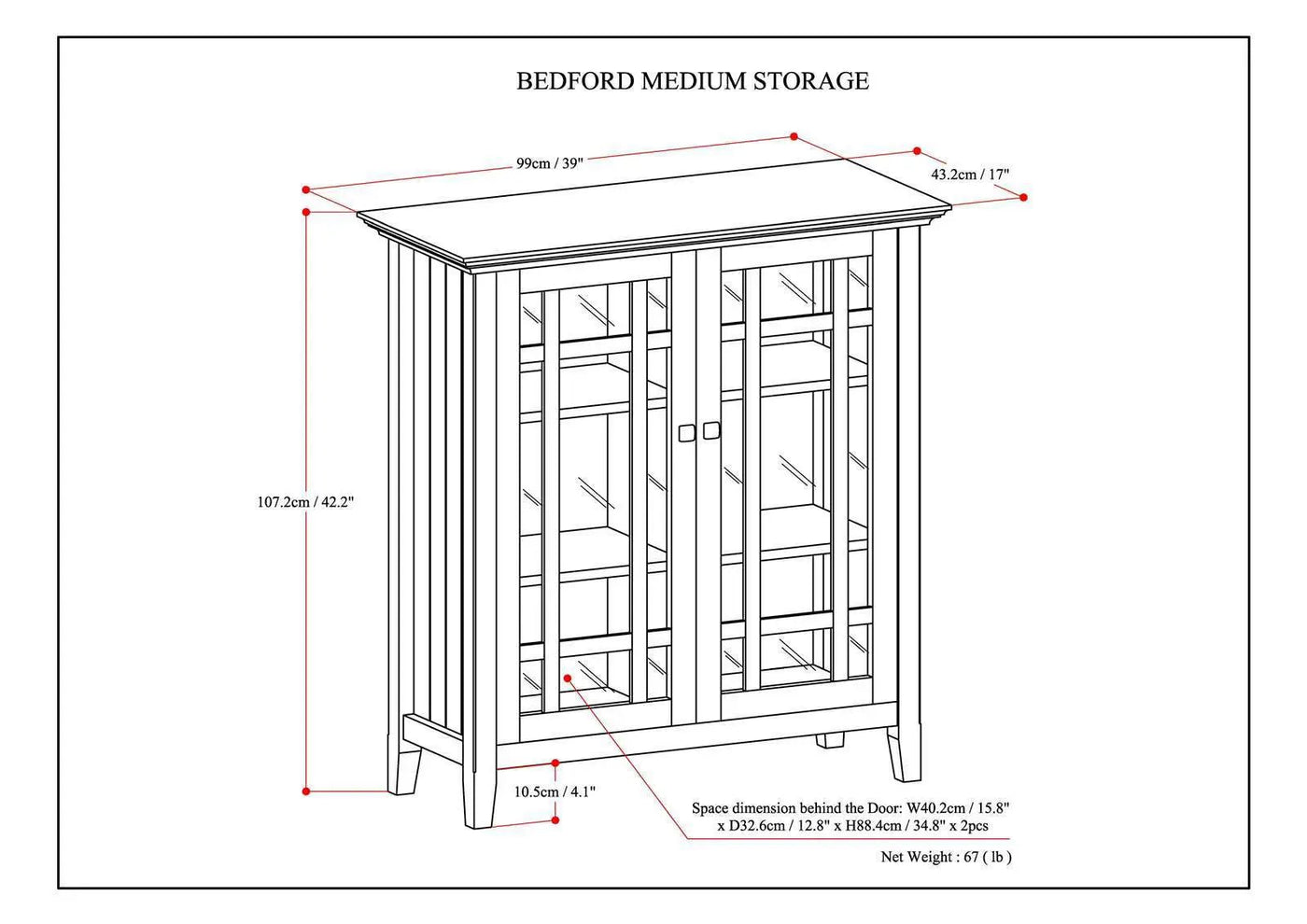 Bedford - Storage Media Cabinet by Unique Piece Furniture