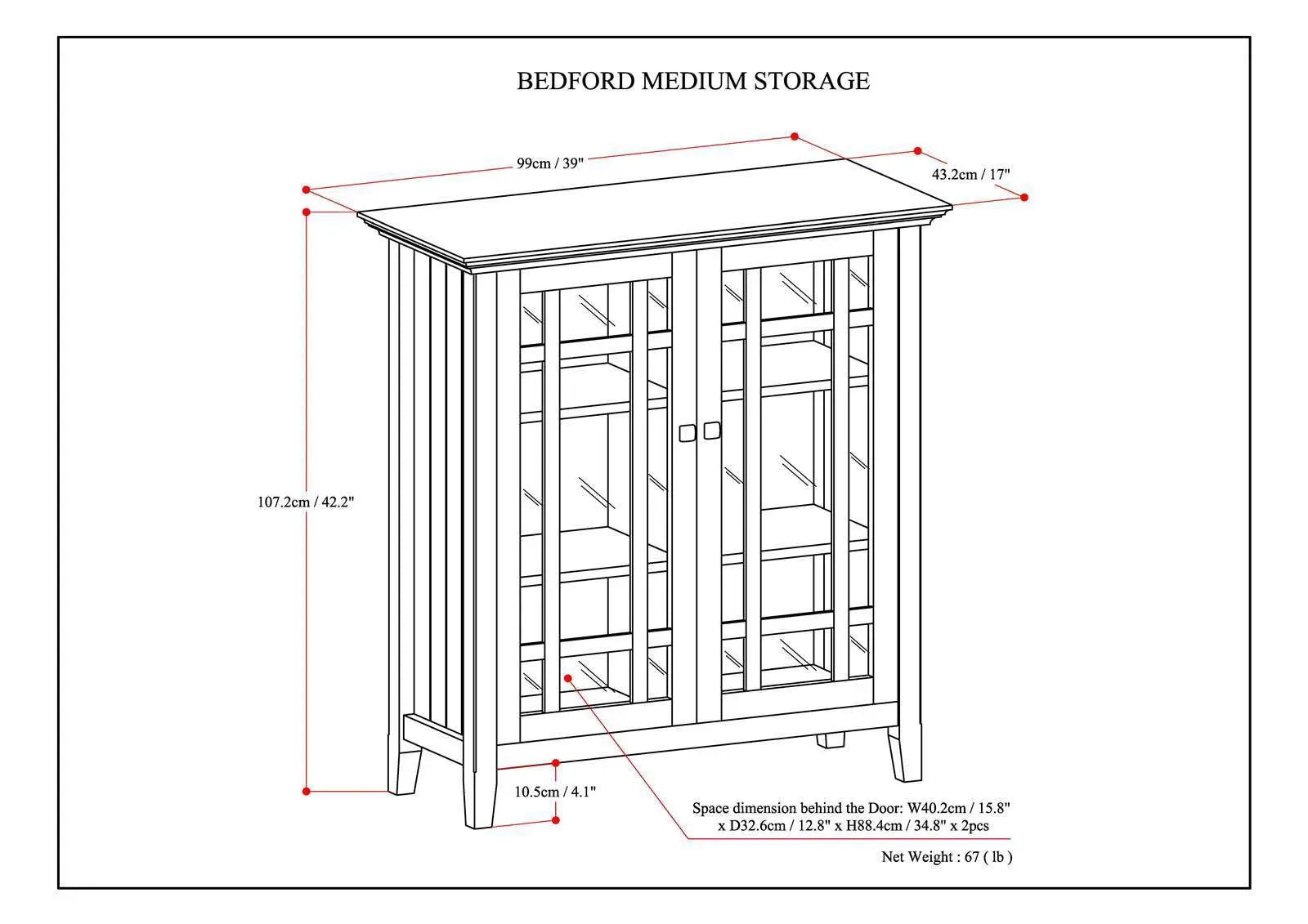 Bedford - Storage Media Cabinet by Unique Piece Furniture