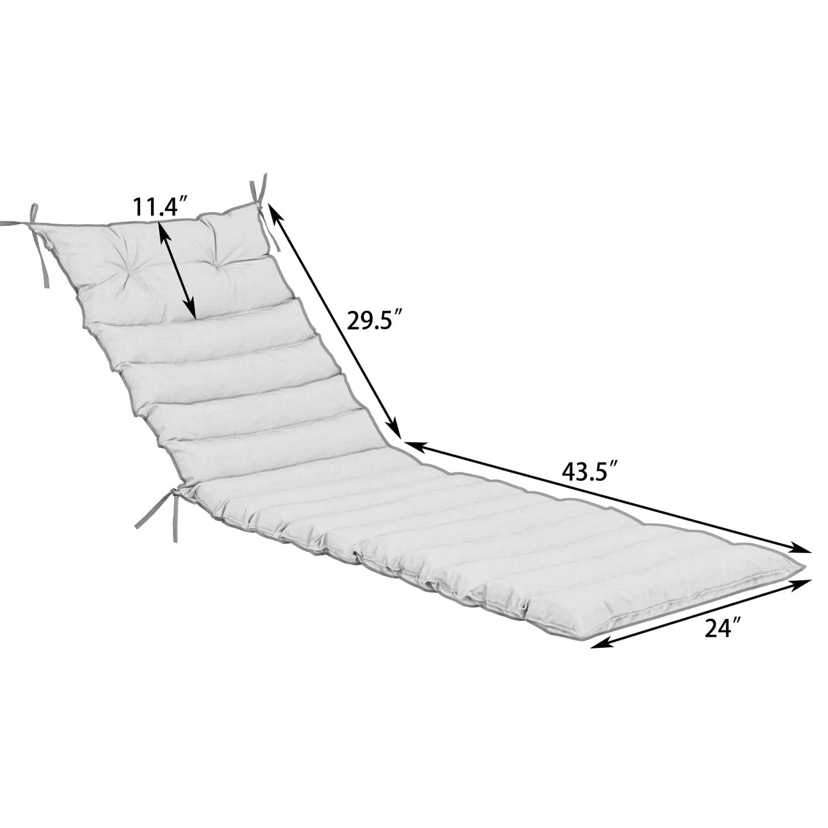 Outdoor Lounge Chair Cushion Replacement Set - 2PCS - Khaki by HouseOfZazla