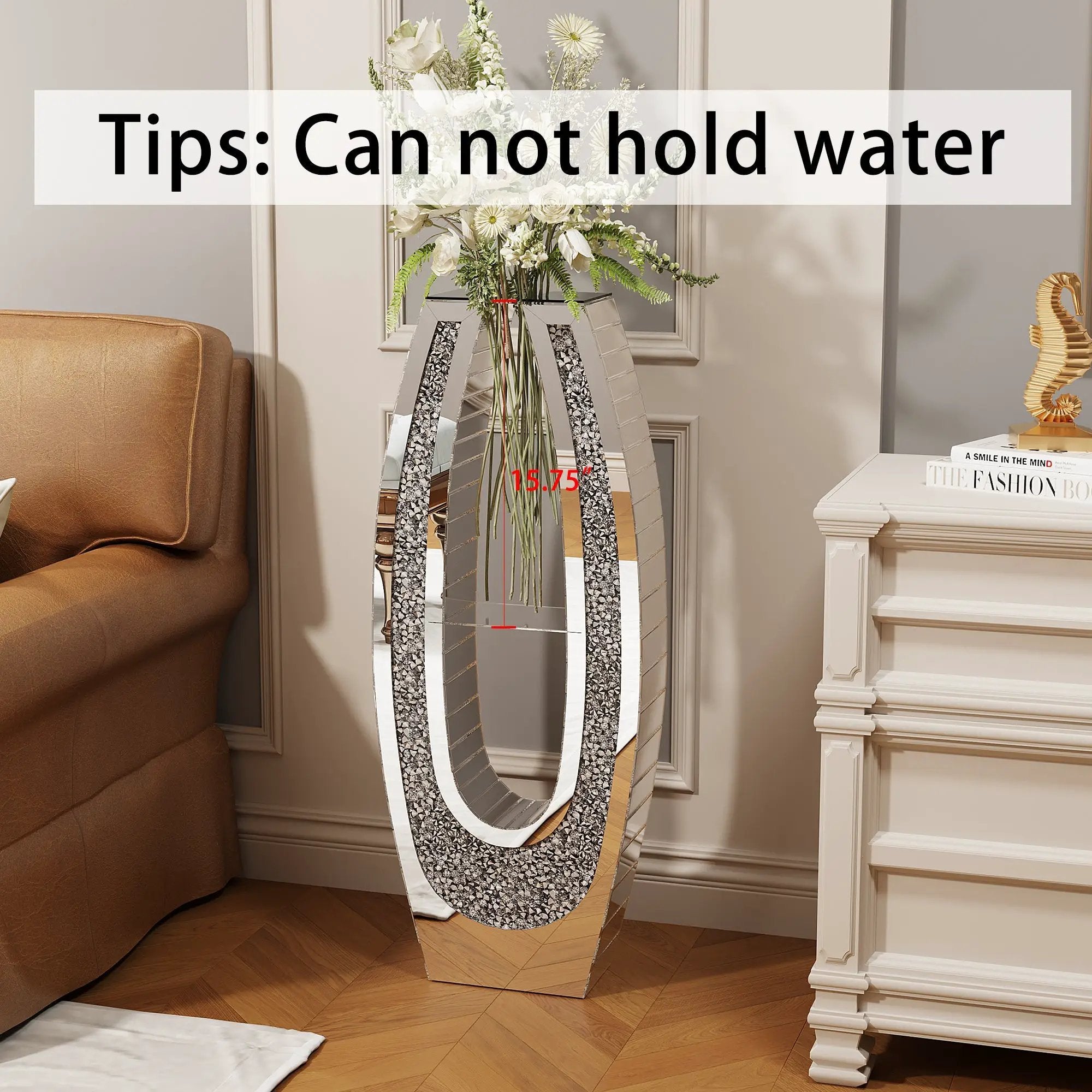 35.82" U-Shaped Tall Decorative Floor Vase by HouseOfZazla