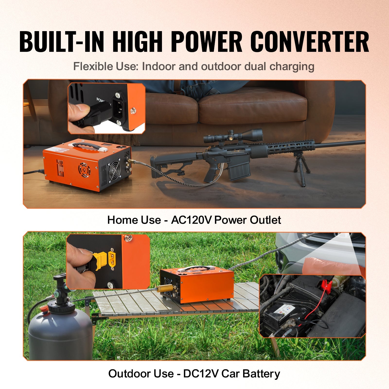 PCP Air Compressor, 4500PSI Portable with Auto-Stop and Built-In Converter by HouseOfZazla