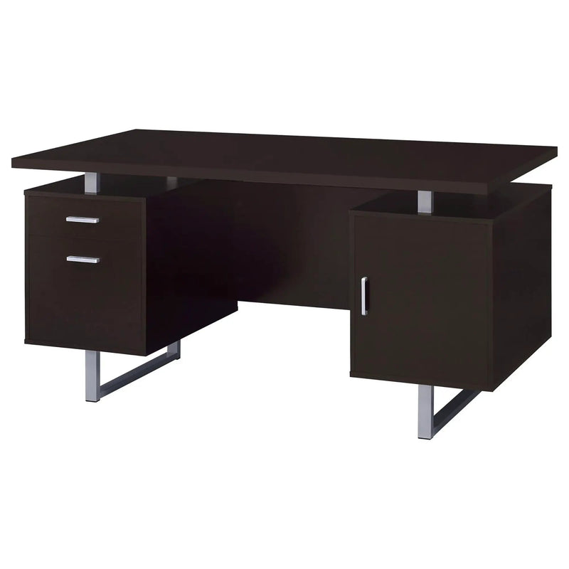 2 Drawer Floating Top Office Desk by HouseOfZazla