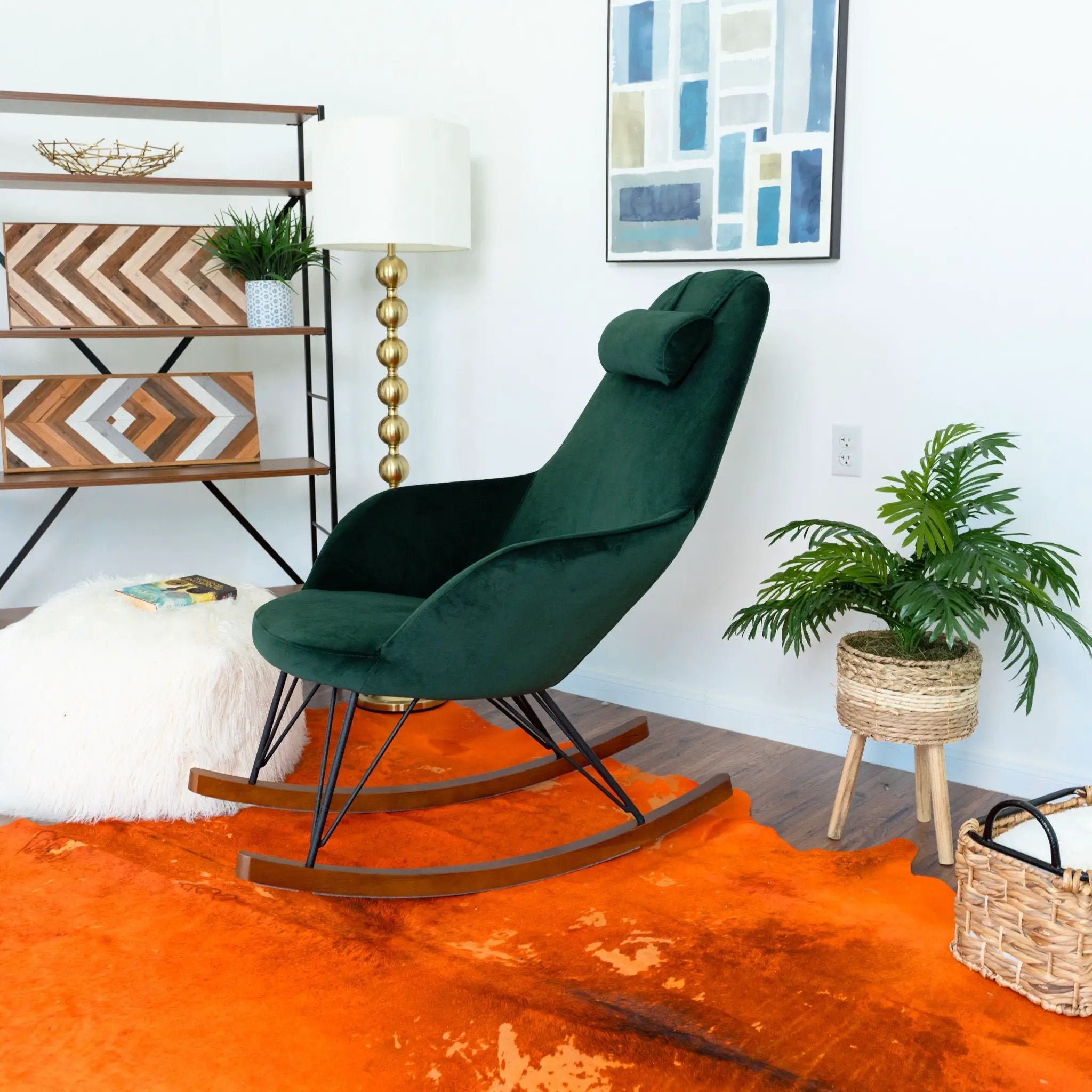 Chloe - Mid Century Modern Rocker Livingroom And Bedroom Chair by Unique Piece Furniture