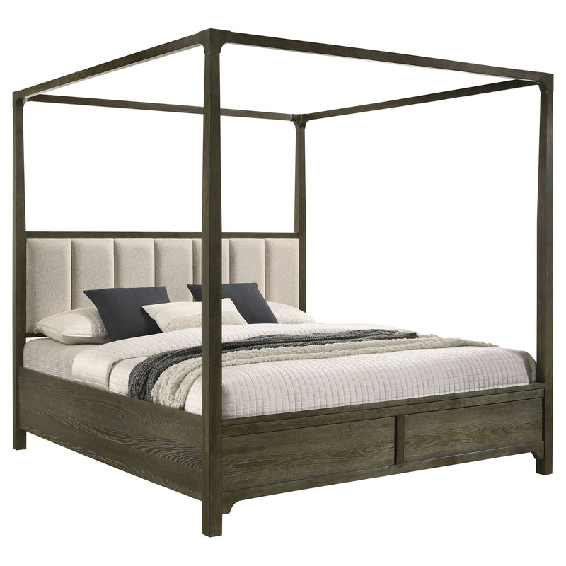 Gran Park Eastern King Canopy Bed Dark Cocoa by Unique Piece Furniture