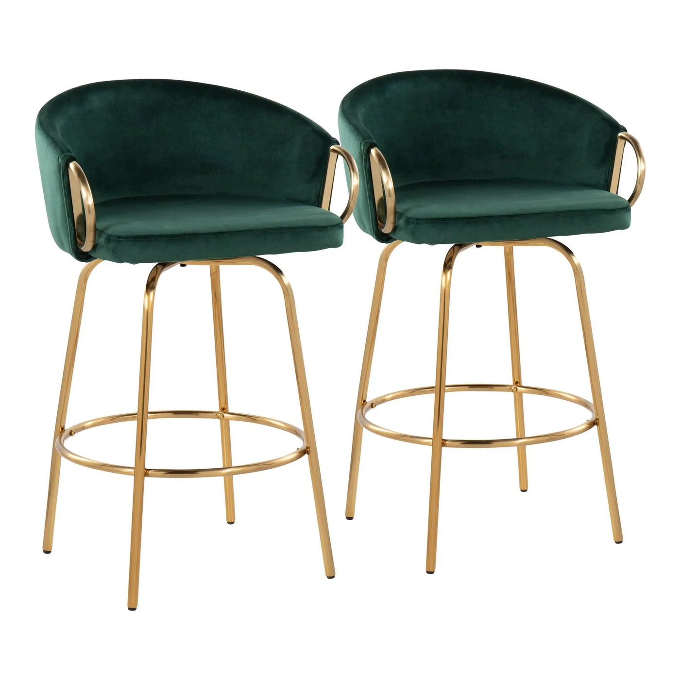 Claire - Contemporary & Glam Counter Stool (Set of 2) by HouseOfZazla
