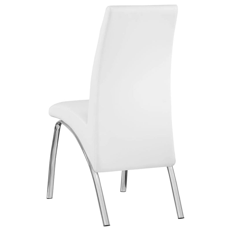 Bishop Upholstered Dining Side Chair White (Set of 2) by Unique Piece Furniture