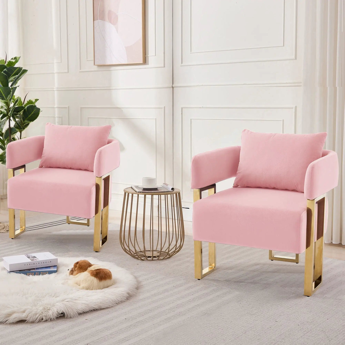Modern Classic Decorative Chair with Teddy Fleece Upholstery by HouseOfZazla