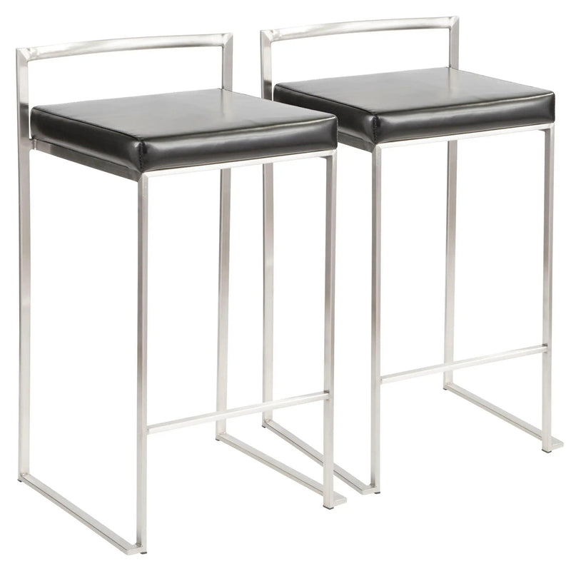 Fuji - Contemporary, Stackable Elegant Counter Stool (Set of 2) by Unique Piece Furniture