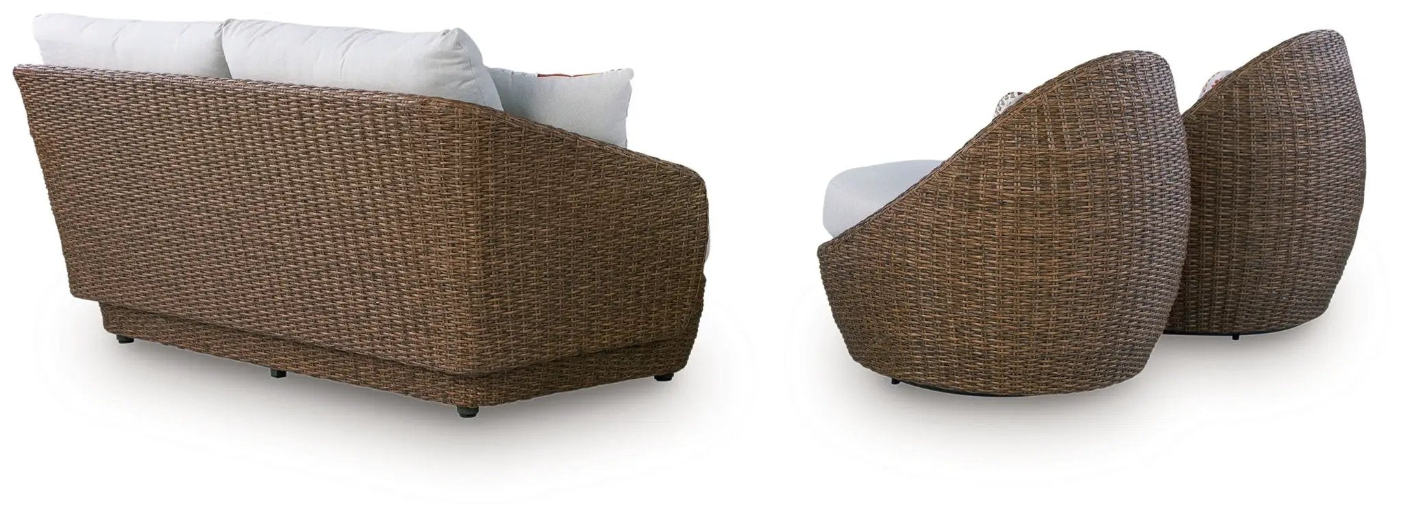 Double Point - Loveseat, Swivel Chairs Set (Set of 3) - Beige by Unique Piece Furniture