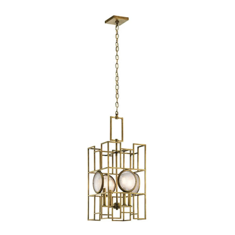 Kichler 43933NBR Vance 4 Light 13 inch Pendant, Natural Brass by Selzalot