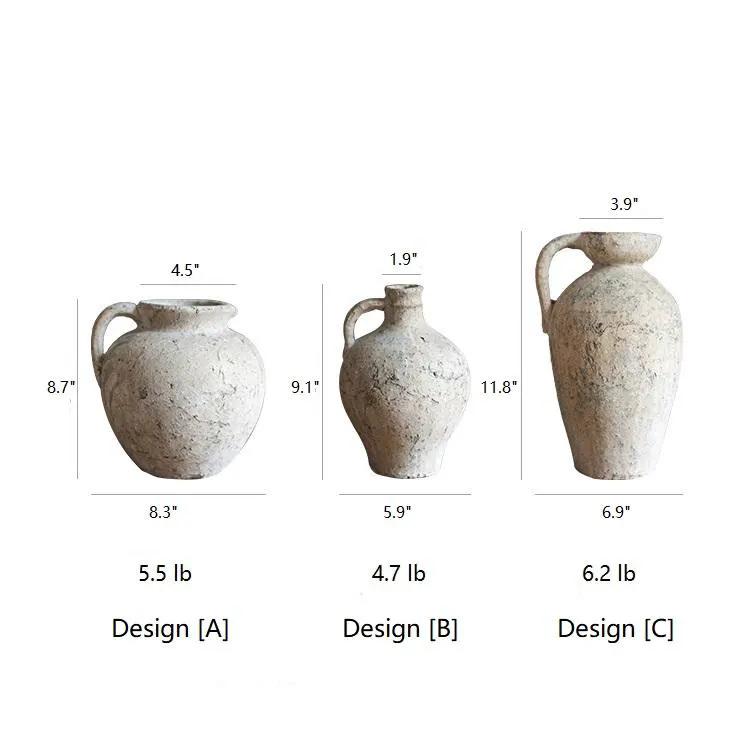 Cement Pot Pompeii Style Handmade Art Amphora Vase Pot by RusticReach