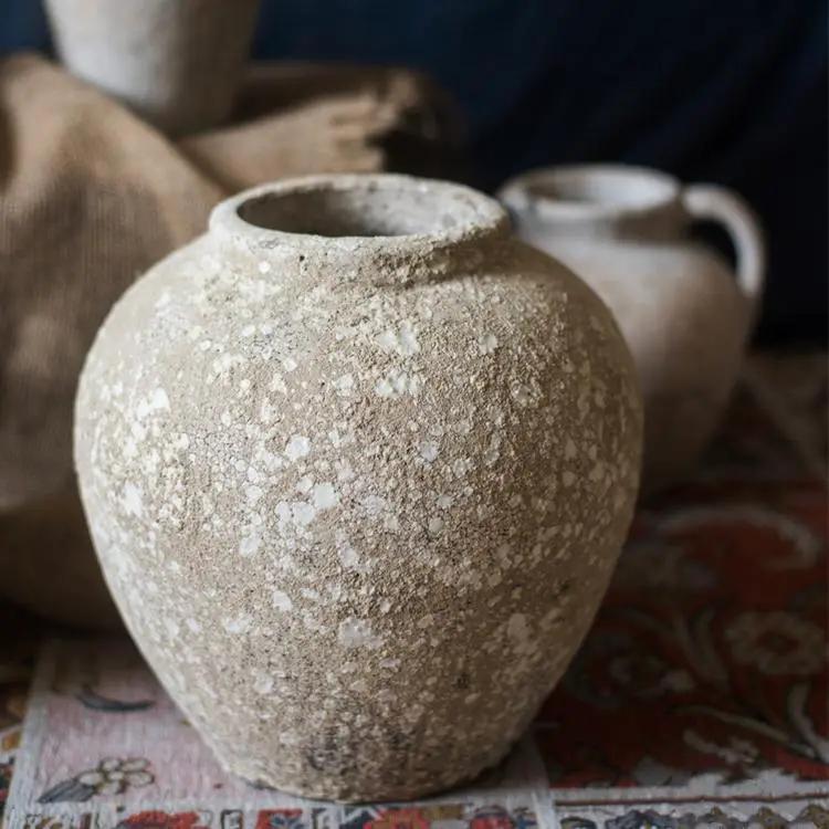 Cement Pot Pompeii Style Handmade Art Jar Pot by RusticReach