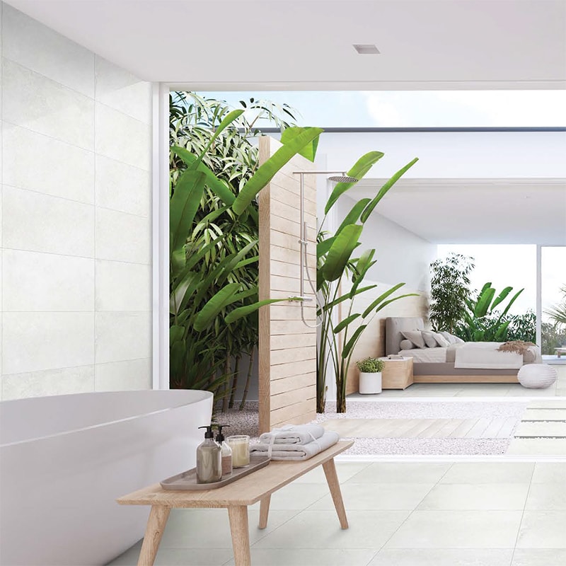 Cemento White Honed Concrete Look Porcelain Tiles 12x24 Porcelain Honed 12x24 Tiles — 3