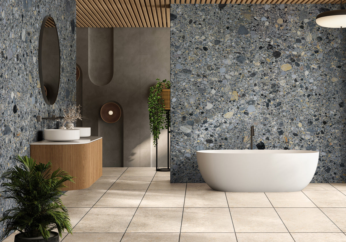 Ceppo Di Alba Polished Marble Slab Random room scene