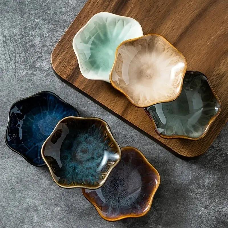 Ceramic 6 Piece Sauce Dish Set for Serving Condiments by House Of Avana