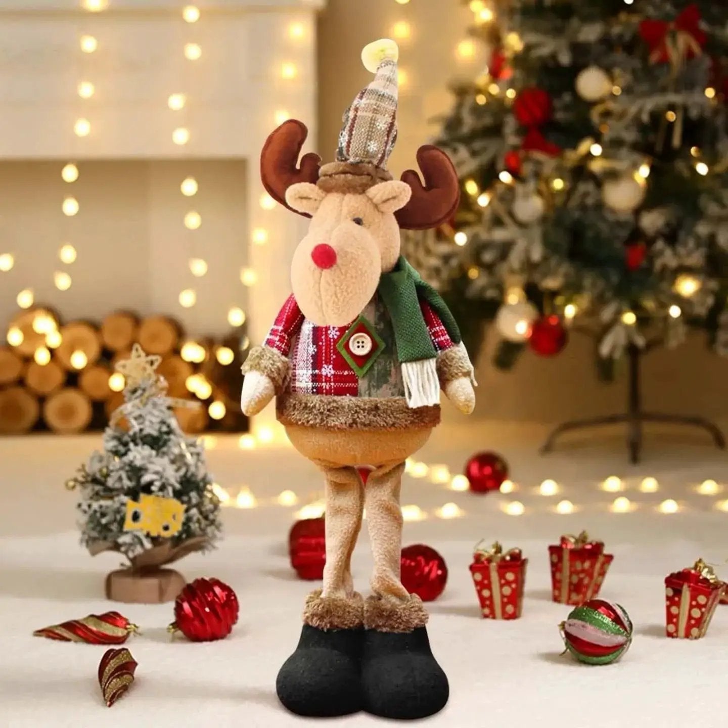 Ceramic Christmas Figurines with Santa, Snowman and Reindeer Designs by House Of Avana