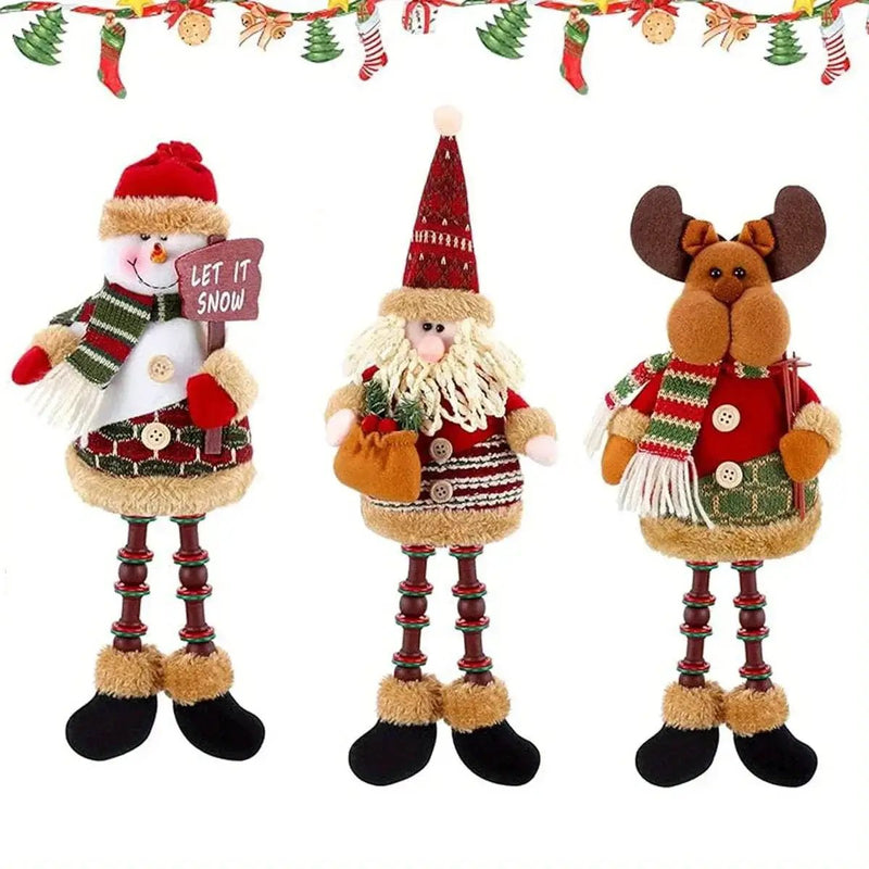 Ceramic Christmas Figurines with Santa, Snowman and Reindeer Designs by House Of Avana