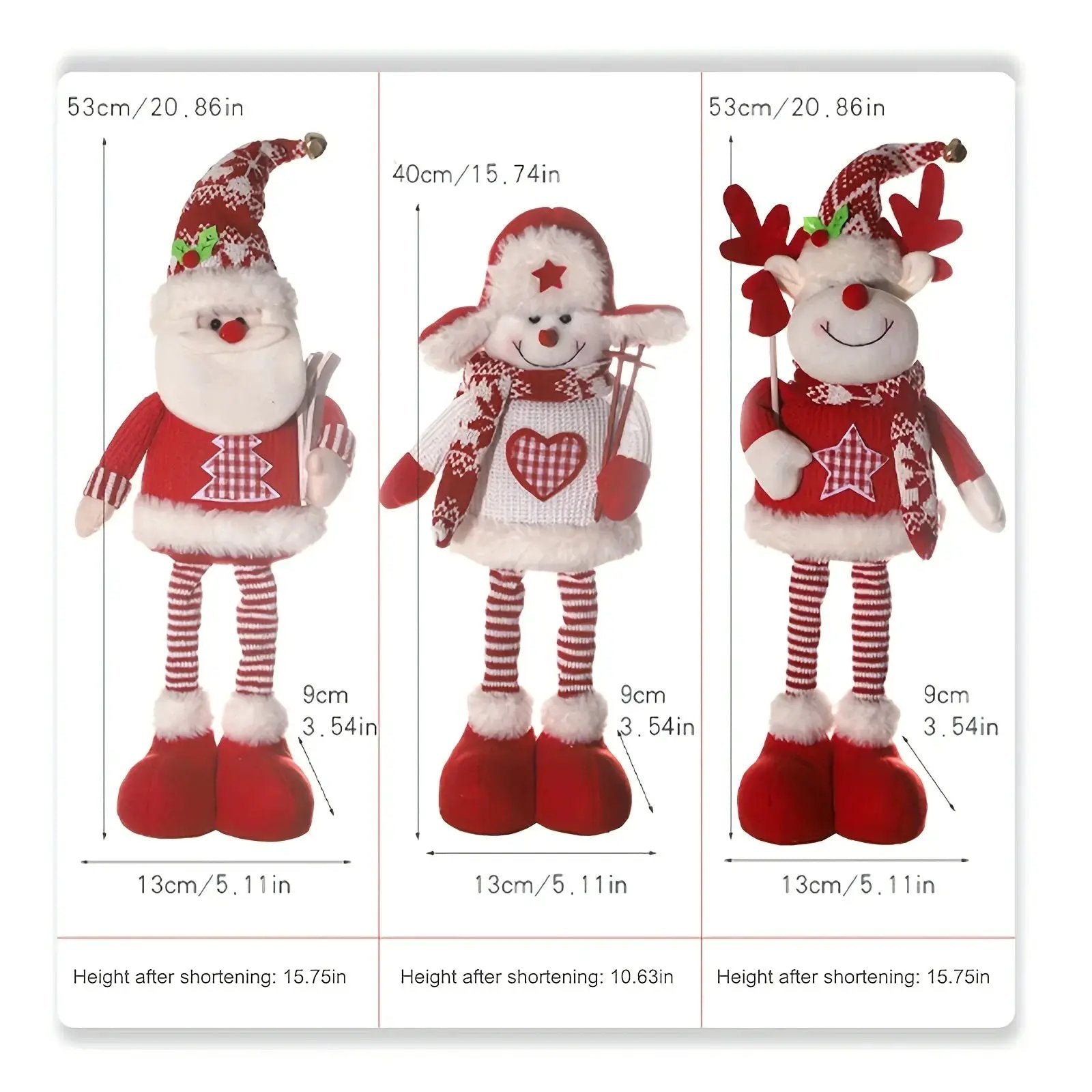Ceramic Christmas Figurines with Santa, Snowman and Reindeer Designs by House Of Avana