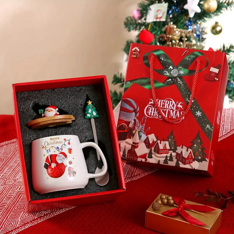 Ceramic Christmas Mug, Heat Resistant Patterned Design by House Of Avana