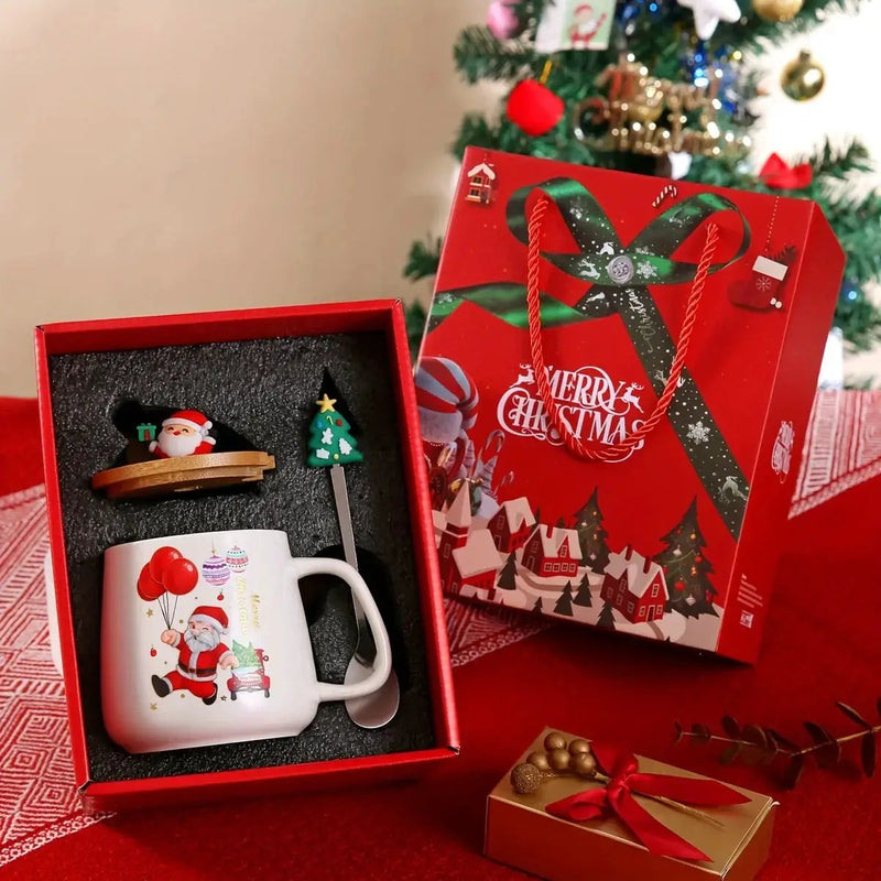 Ceramic Christmas Mug, Heat Resistant Patterned Design by House Of Avana