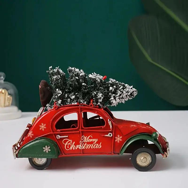Ceramic Christmas Statue, Red and Green, Decorative Figurine by House Of Avana